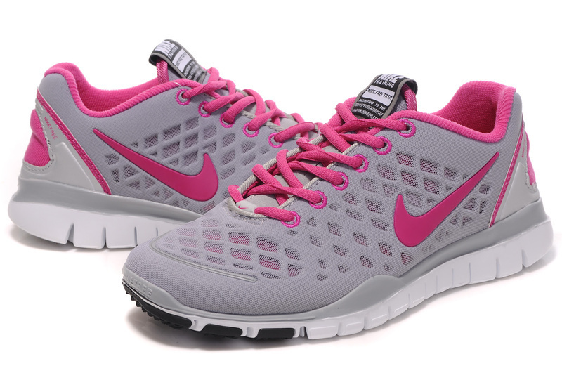 2012 Nike Free LiNa Traing Shoes Grey Pink White - Click Image to Close