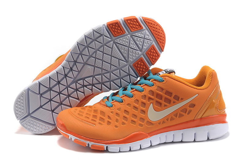 2012 Nike Free LiNa Traing Shoes Orange Blue White - Click Image to Close