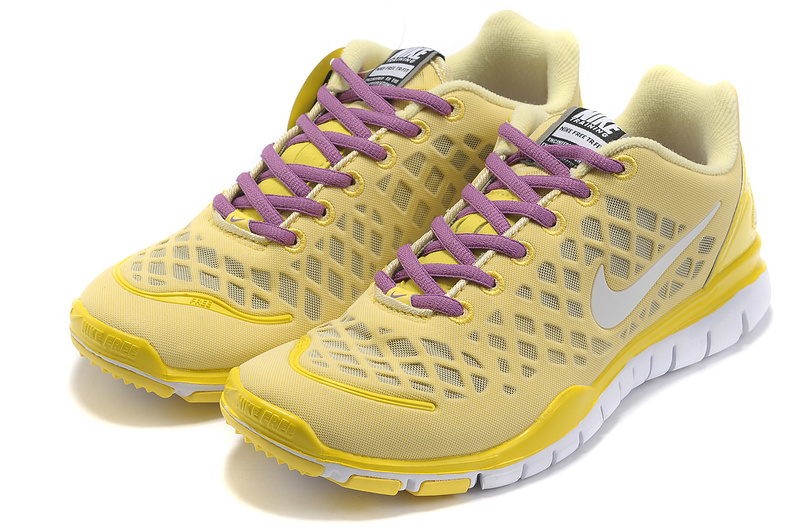 2012 Nike Free LiNa Traing Shoes Yellow Purple White - Click Image to Close