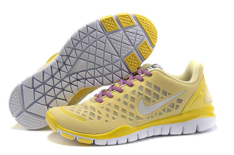 2012 Nike Free LiNa Traing Shoes Yellow Purple White