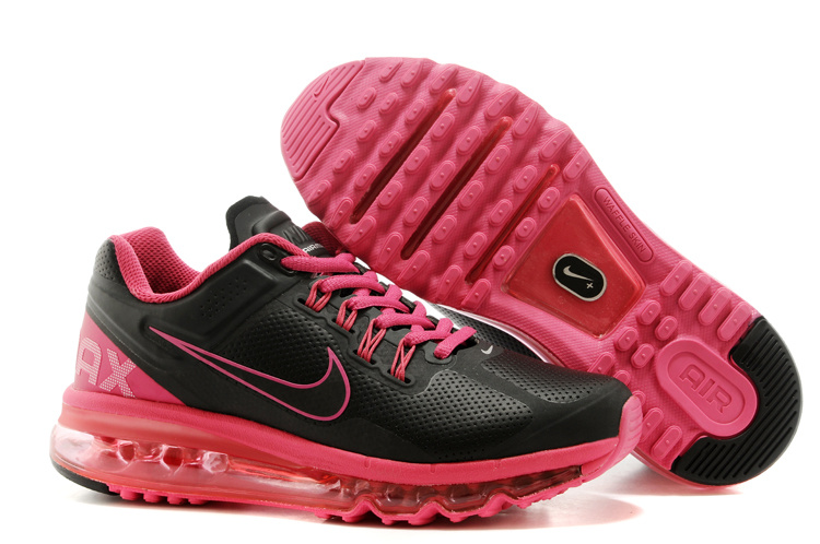 Nike Air Max 2013 Black Pink Running Shoes For Women - Click Image to Close