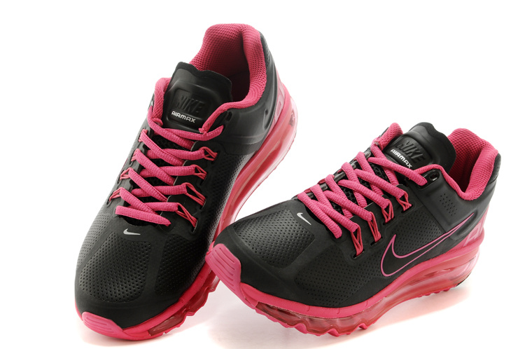 Nike Air Max 2013 Black Pink Running Shoes For Women