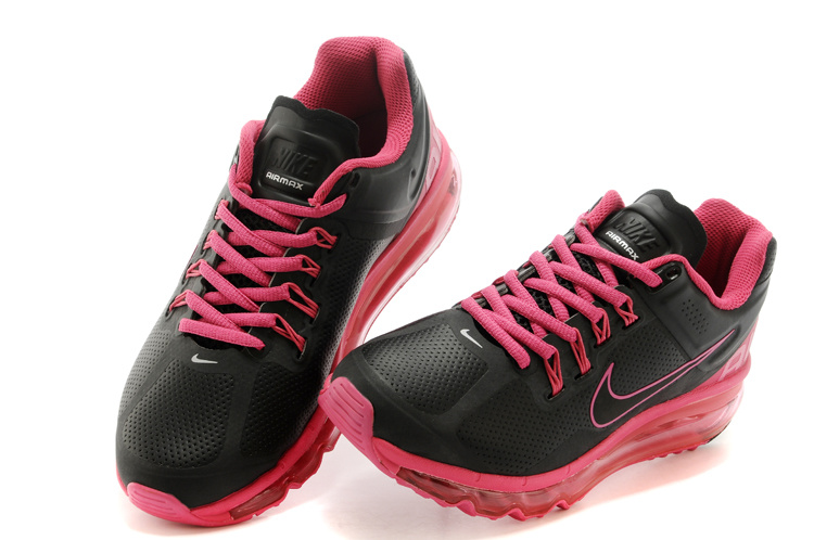 Nike Air Max 2013 Black Pink Running Shoes For Women - Click Image to Close