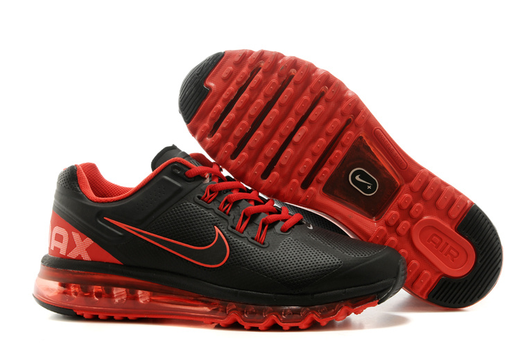 Nike Air Max 2013 Black Red Running Shoes - Click Image to Close