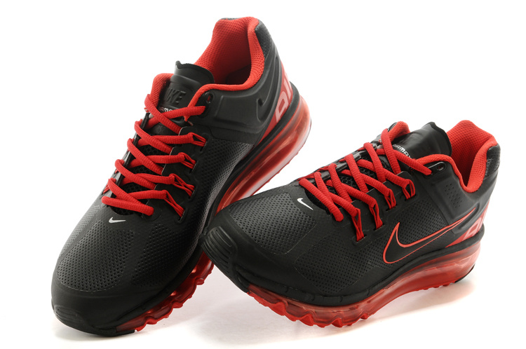 Nike Air Max 2013 Black Red Running Shoes - Click Image to Close