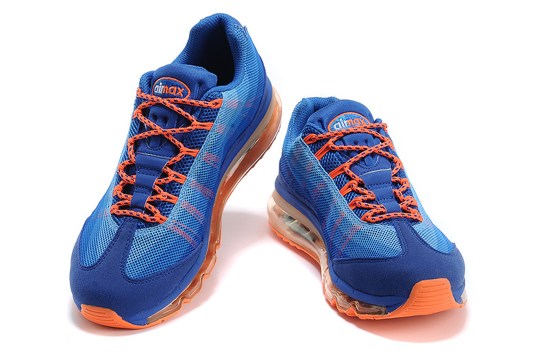 2013 Nike Air Max 95 Blue Orange Shoes - Click Image to Close
