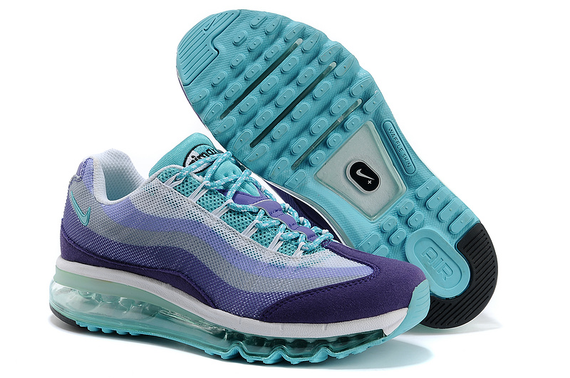 2013 Nike Air Max 95 Blue Purple Shoes For Women