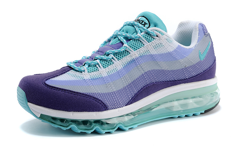 2013 Nike Air Max 95 Blue Purple Shoes For Women - Click Image to Close