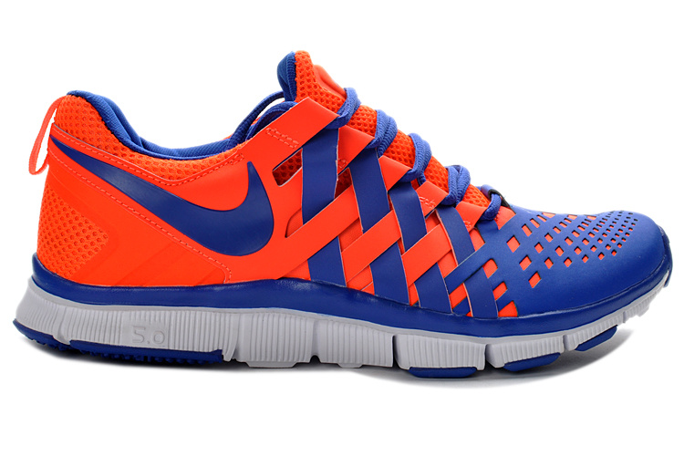 Nike Free 5.0 Orange Blue Running Shoes - Click Image to Close