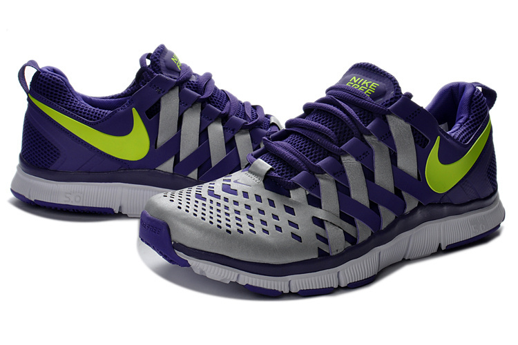 Nike Free 5.0 Purple Grey Running Shoes - Click Image to Close