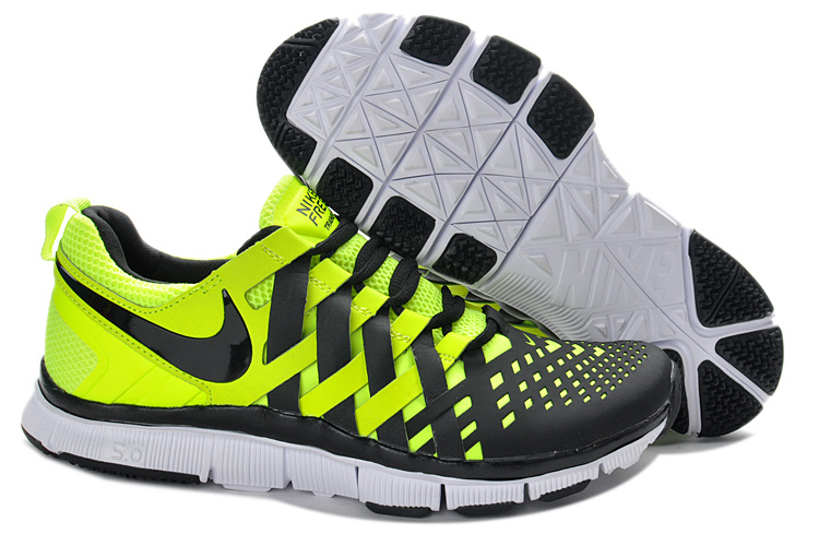 Nike Free 5.0 Yellow Black Running Shoes - Click Image to Close