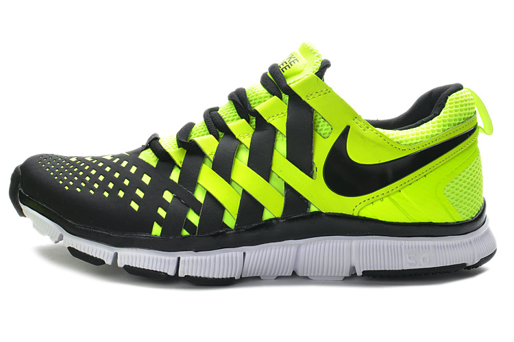 Nike Free 5.0 Yellow Black Running Shoes - Click Image to Close