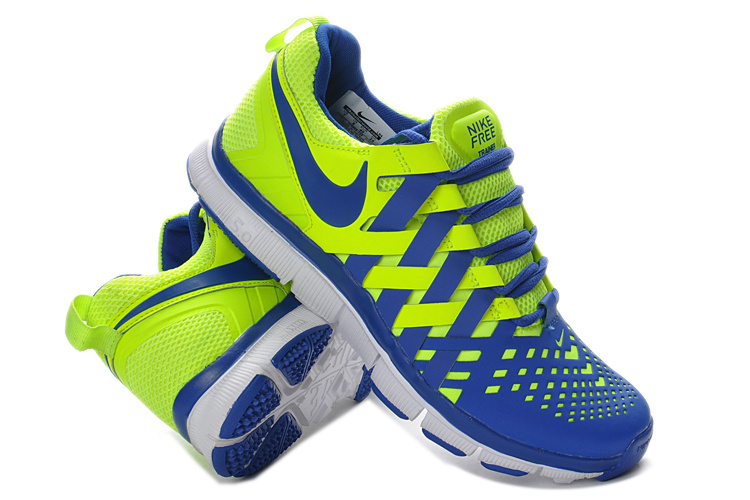 Nike Free 5.0 Yellow Blue Running Shoes - Click Image to Close