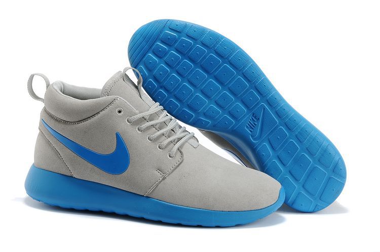 Nike Roshe Run High Grey Blue Shoes