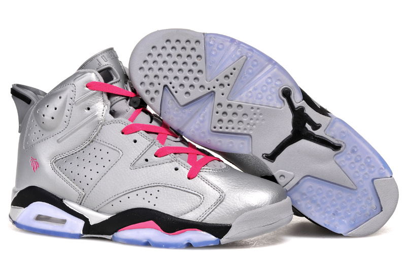 2014 Cheap Air Jordan 6 Retro Valentines Day Metallic Silver Vivid Pink Black For Sale