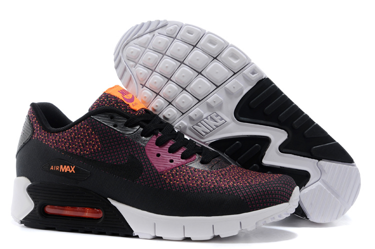 2014 Nike Air Max 90 Black Purple White Shoes