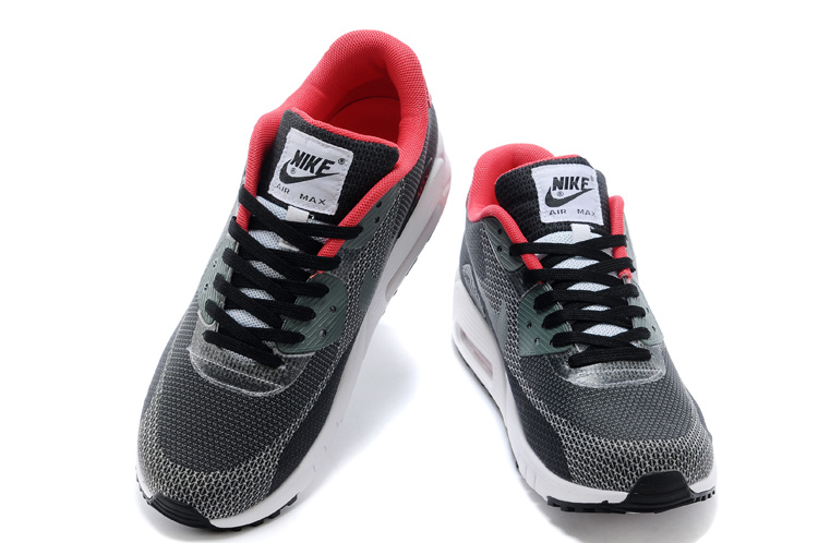 2014 Nike Air Max 90 Grey Black White Shoes - Click Image to Close