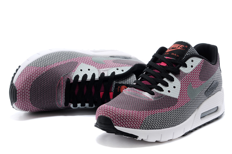 2014 Nike Air Max 90 White Purple Black White Shoes - Click Image to Close