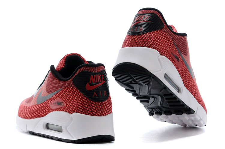 2014 Nike Air Max 90 Wine Red Black White Shoes - Click Image to Close