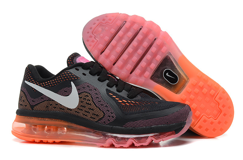 Nike Air Max 2014 Shoes Black Orange For Women