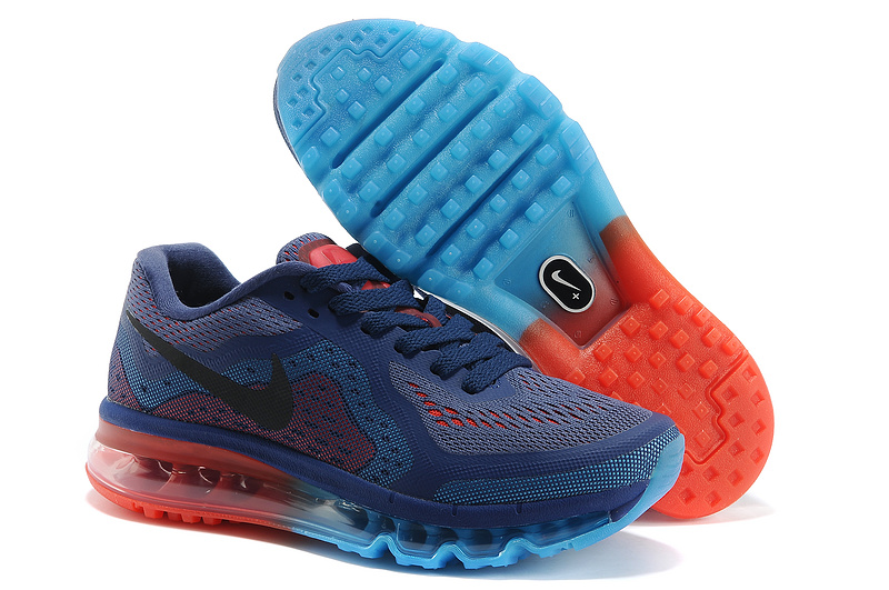 Nike Air Max 2014 Shoes Blue Orange For Women