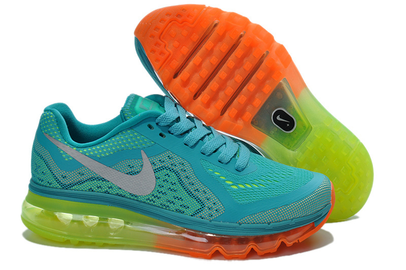 Nike Air Max 2014 Shoes Blue Orange Green For Women