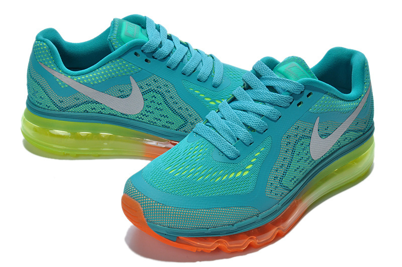 Nike Air Max 2014 Shoes Blue Orange Green For Women