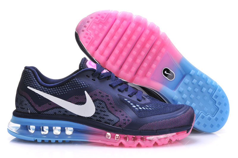 Nike Air Max 2014 Shoes Dark Blue Pink For Women - Click Image to Close