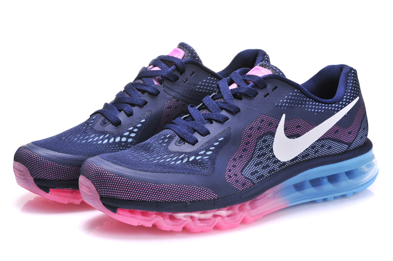 Nike Air Max 2014 Shoes Dark Blue Pink For Women - Click Image to Close