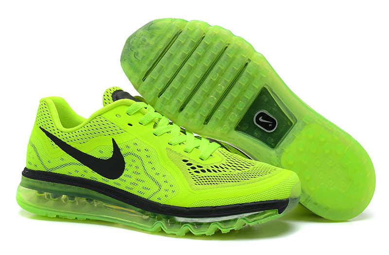 Nike Air Max 2014 Green Black Lovers Shoes - Click Image to Close