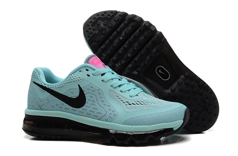 Nike Air Max 2014 Shoes Light Green Black For Women - Click Image to Close