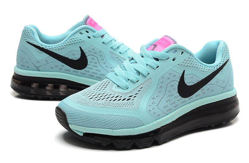 Nike Air Max 2014 Shoes Light Green Black For Women - Click Image to Close