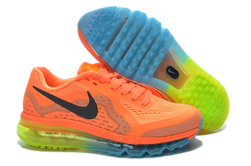 Nike Air Max 2014 Shoes Orange Blue Yellow For Women