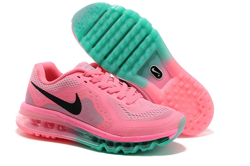 Nike Air Max 2014 Shoes Pink Green For Women