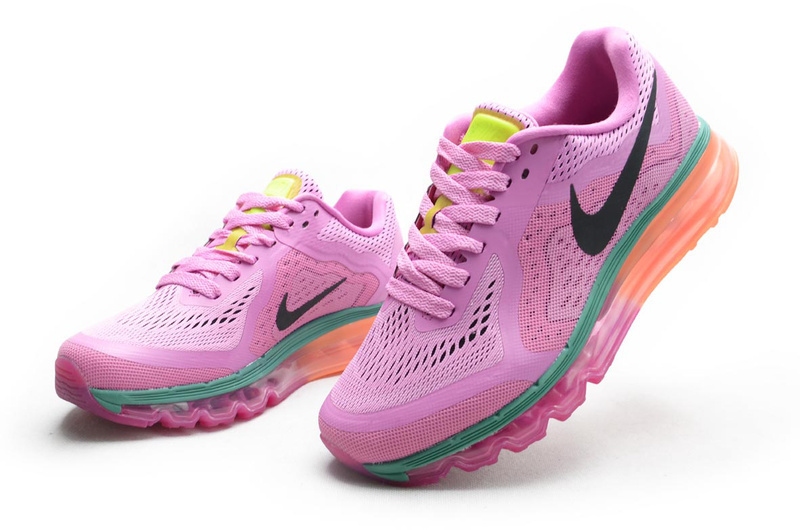 Nike Air Max 2014 Shoes Pink Orange For Women - Click Image to Close