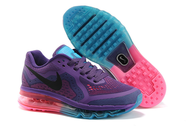 Nike Air Max 2014 Shoes Purple Blue Pink For Women - Click Image to Close