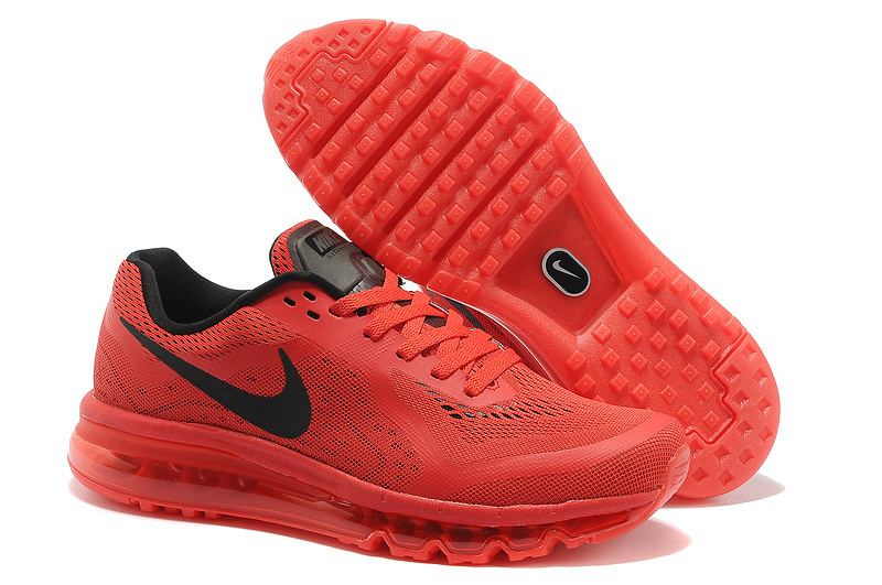 Nike Air Max 2014 Shoes Red Black For Women - Click Image to Close