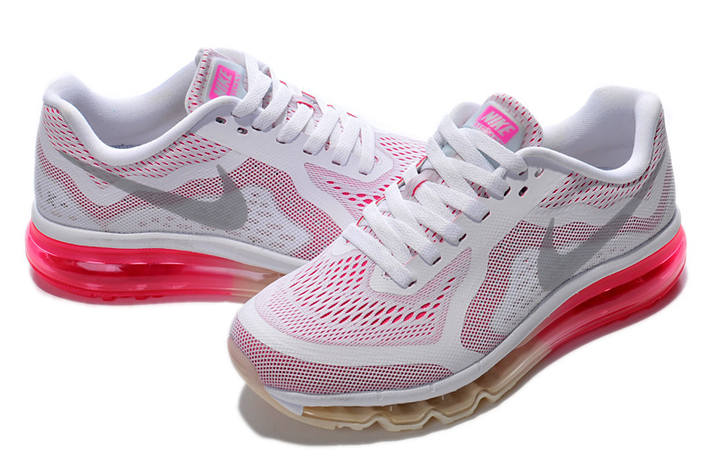 Nike Air Max 2014 Shoes White Pink Grey For Women - Click Image to Close