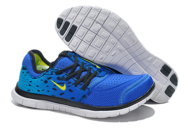 Nike Free Run 3.0 Running Shoes Blue Black - Click Image to Close