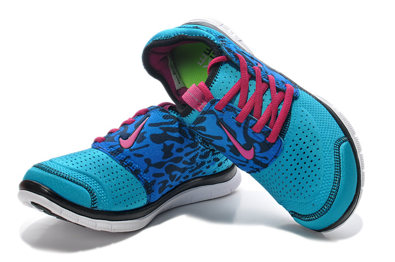 Nike Free Run 3.0 Running Shoes Blue Pink Black - Click Image to Close