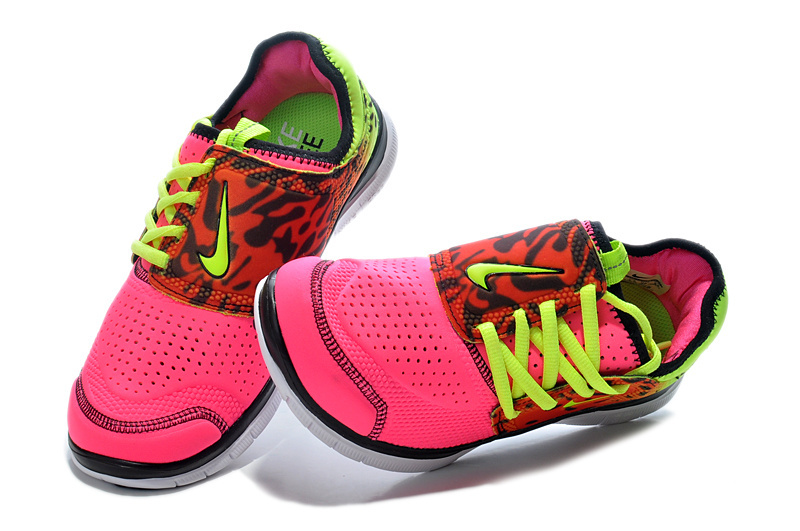 Nike Free Run 3.0 Running Shoes Pink Yellow Red