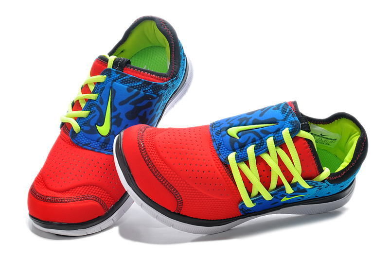 Nike Free Run 3.0 Running Shoes Red Blue Black Yellow - Click Image to Close