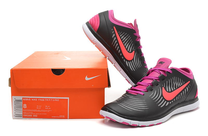 2014 WMNS Nike Free Balanza Black Pink Red Shoes For Women - Click Image to Close