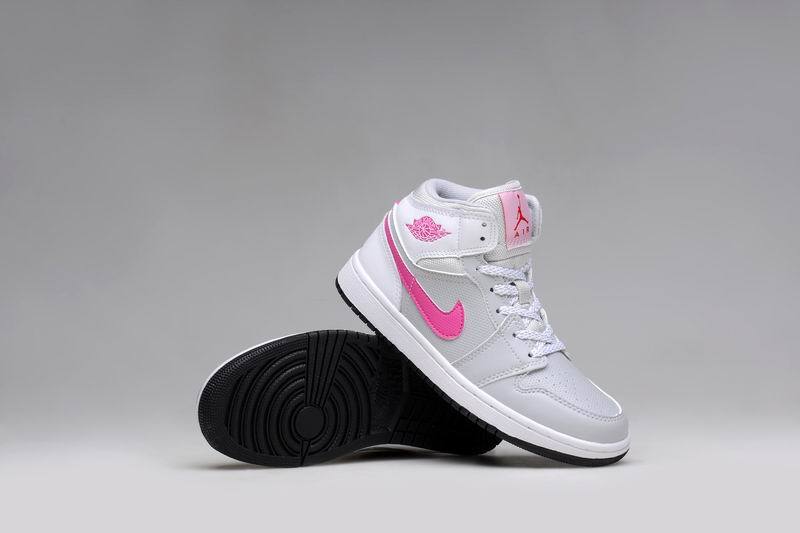 2015 Air Jordan 1 GS Grey Pink White