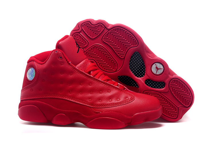 2015 Air Jordan 13 All Red Shoes For Sale - Click Image to Close