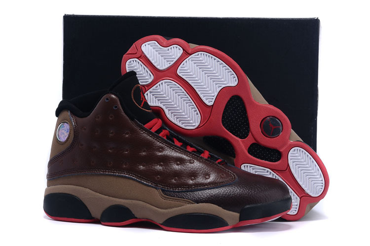 2015 Air Jordan 13 Custom By Damien Brown Black Red - Click Image to Close