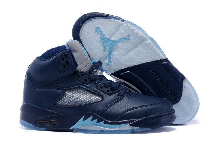 2015 Air Jordan 5 Hornets Midnight Navy Turquoise Blue White - Click Image to Close