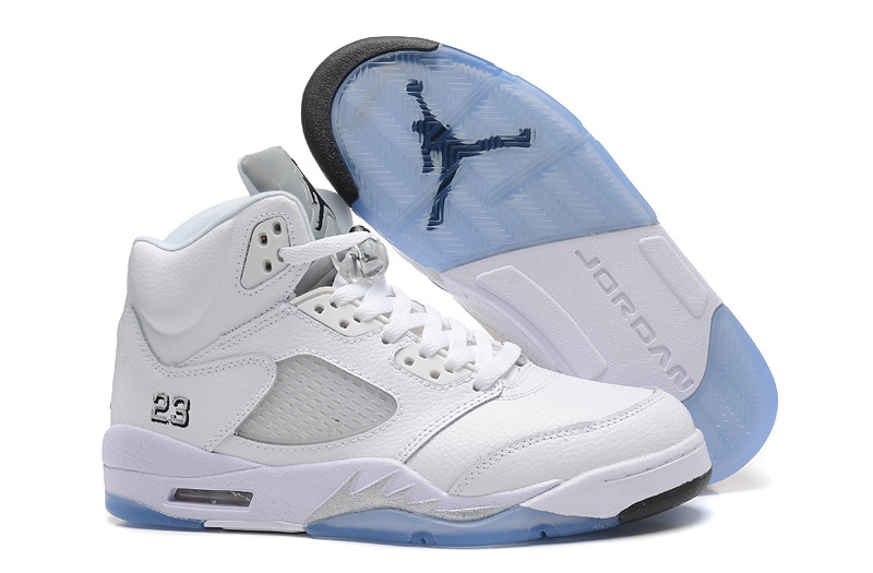 2015 Air Jordan 5 White Metallic Silver For Sale