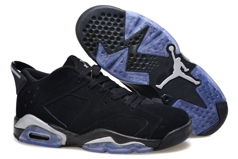 2015 Air Jordan 6 Low Black Metallic Silver - Click Image to Close