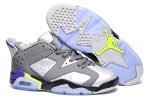 2015 Air Jordan 6 Retro Low Dark Grey Ultraviolet Ghost Green